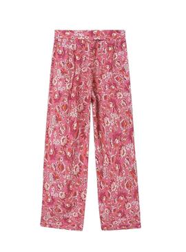 Pantalón Mayoral Cropped Estampado Rosa Niña