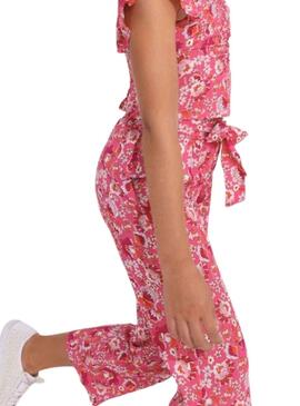 Pantalón Mayoral Cropped Estampado Rosa Niña