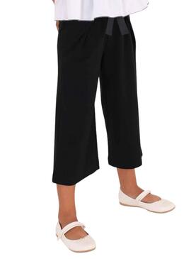 Pantalón Mayoral Cropped Punto Negro para Niña