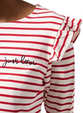 Camiseta Naf Naf Just Love Rojo para Mujer