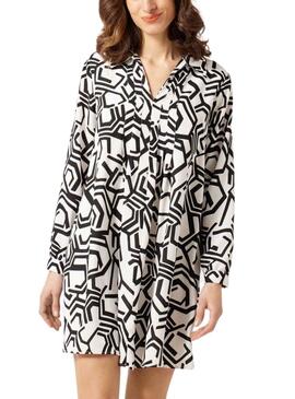 Vestido Naf Naf Geo Negro para Mujer