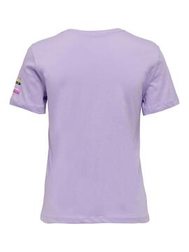 Camiseta Only Jen Lila para Mujer