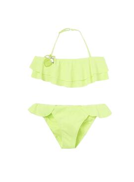 Bikini Mayoral Volante Amarillo Fluor para Niña