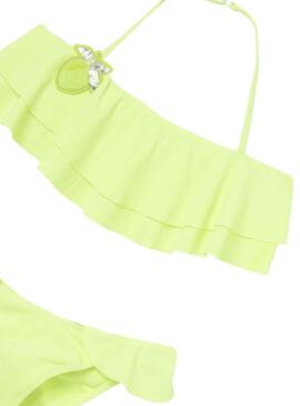 Bikini Mayoral Volante Amarillo Fluor para Niña