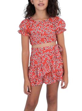 Conjunto Mayoral Falda Top Rojo para Niña