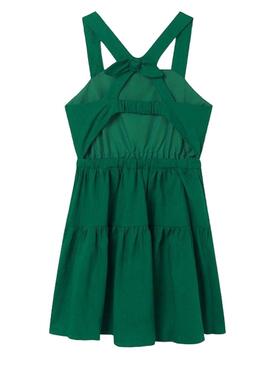 Vestido Mayoral Lino Esmeralda Verde para Niña