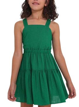 Vestido Mayoral Lino Esmeralda Verde para Niña