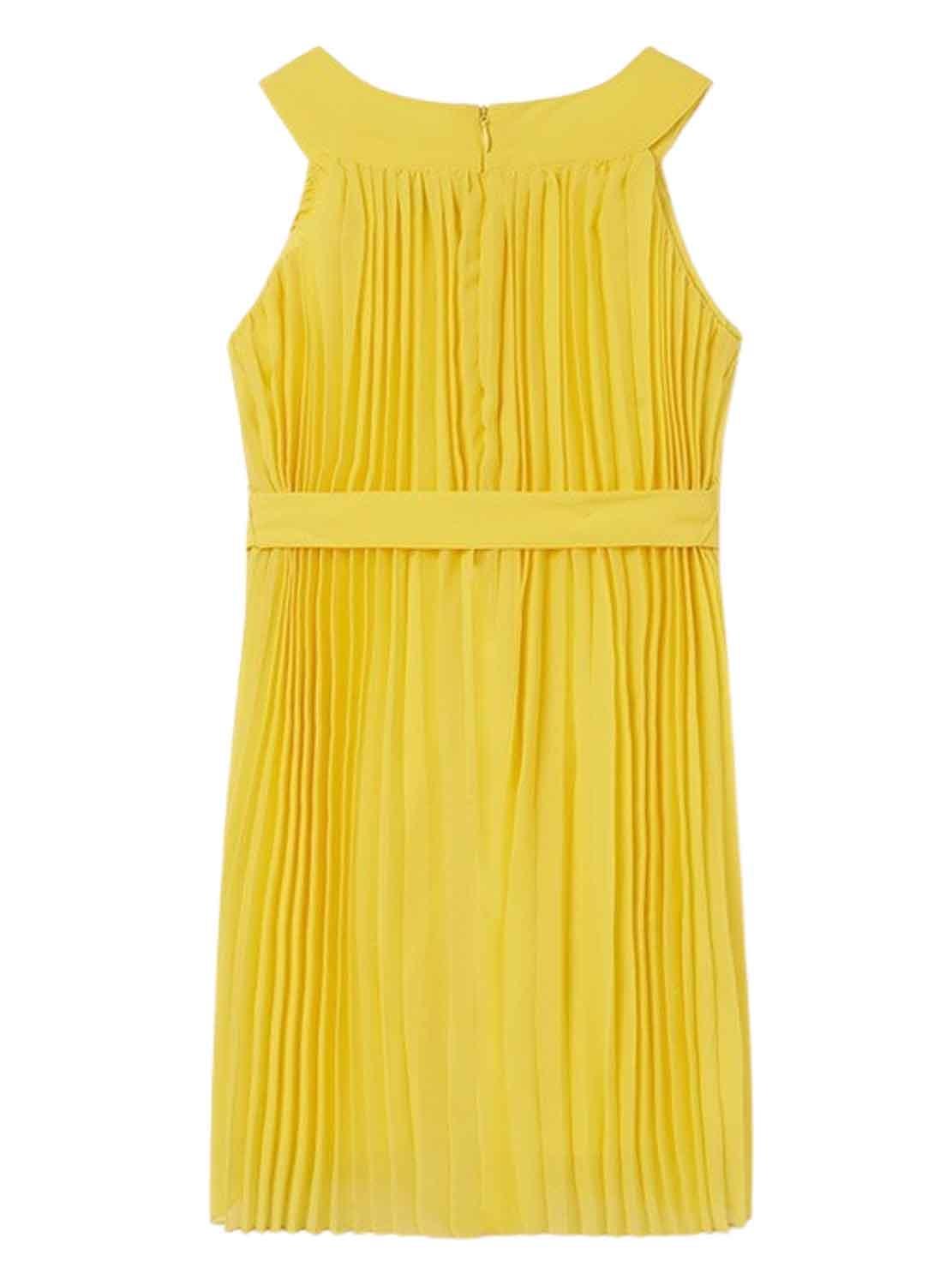 Vestido Mayoral Plisado Amarillo para Niña