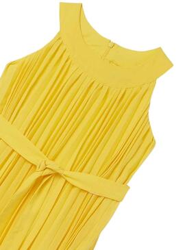 Vestido Mayoral Plisado Amarillo para Niña