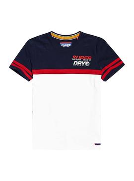 Camiseta Superdry Aplique NU LAD Marino Hombre