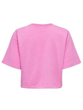 Camiseta Only Sasja Rosa para Mujer