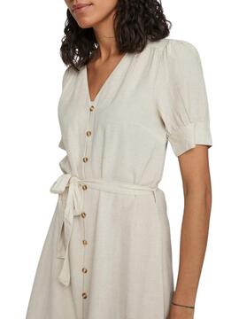 Vestido Vila Prisilla Beige para Mujer