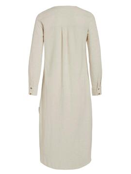 Vestido Vila Priscila Beige para Mujer