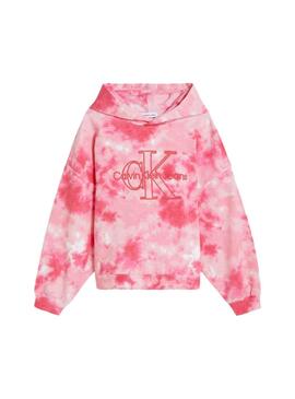 Sudadera Calvin Klein Tie Dye Rosa para Niña