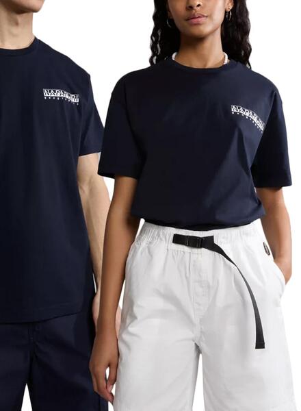 Camiseta Napapijri Paradise Marino Hombre y Mujer