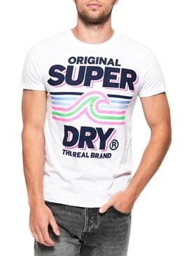 Camiseta Superdry Malibu Blanco Hombre