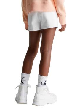 Shorts Calvin Klein Hero Blanco para Niña