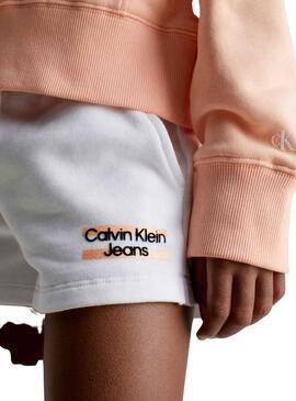 Shorts Calvin Klein Hero Blanco para Niña