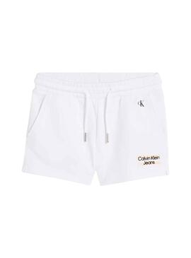 Shorts Calvin Klein Hero Blanco para Niña