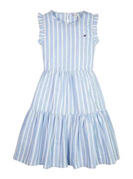 Vestido Tommy Hilfiger Striped Azul para Niña