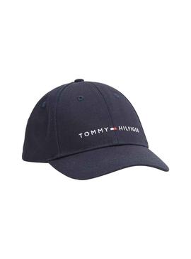 Gorra Tommy Hilfiger Flag Marino para Niña y Niño