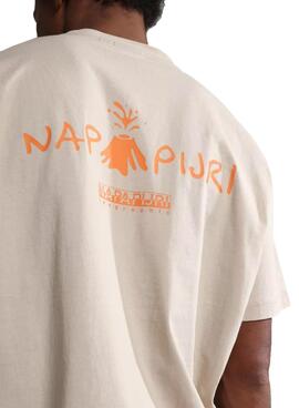 Camiseta Napapijri Amber Beige Mujer y Hombre