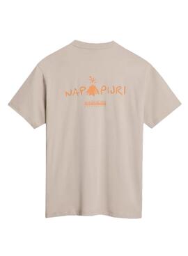 Camiseta Napapijri Amber Beige Mujer y Hombre
