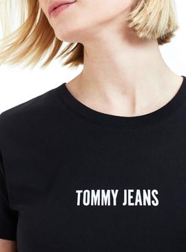 Camiseta Tommy Jeans Stay Wild Negro Mujer