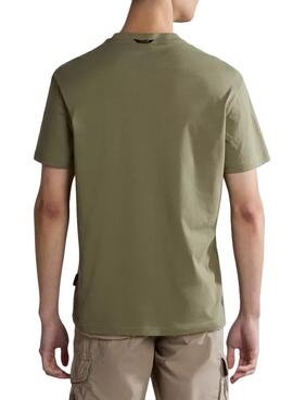 Camiseta Napapijri Exploration Verde para Hombre