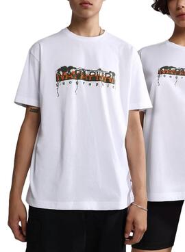 Camiseta Napapijri Geo Blanco Hombre y Mujer