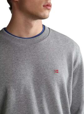 Sudadera Napapijri Balis Crew Gris para Hombre