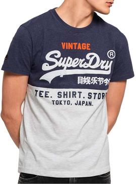 Camiseta Superdry Tri Panel Multicolor Hombre