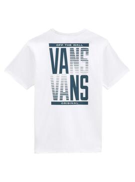 Camiseta Vans Stacked Blanco para Mujer