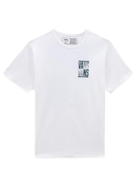 Camiseta Vans Stacked Blanco para Mujer