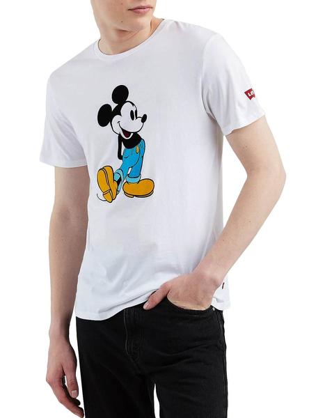 casado Centelleo federación Camiseta Levis Graphic Setin Mickey Blanco Hombre