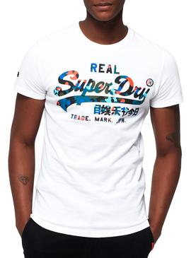 Camiseta Superdry Vintage Logo Camo Blanco Hombre