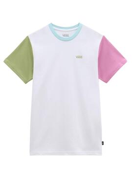 Camiseta Vans Left Chest Blanco para Mujer