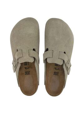 Zuecos Birkenstock Boston Khaki 