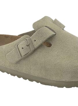 Zuecos Birkenstock Boston Khaki 