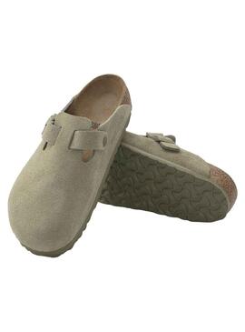 Zuecos Birkenstock Boston Khaki 