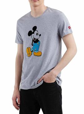 Camiseta Levis Graphic Setin Mickey Gris De Hombre