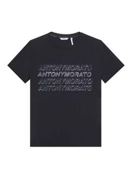 Camiseta Antony Morato Multilogo Negro Hombre