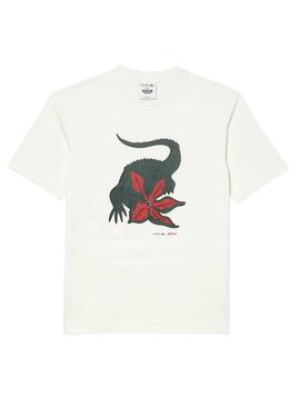 Camiseta Lacoste Netflix Stranger Things Beige