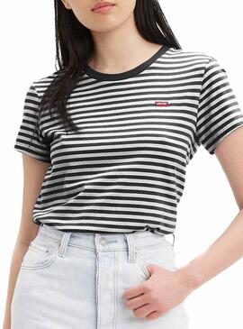 Camiseta Levis Perfect Tee Negro Para Mujer