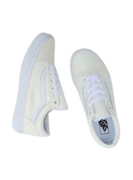 Zapatillas Vans Old Skool Glitter Blanco para Niña