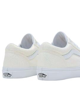 Zapatillas Vans Old Skool Glitter Blanco para Niña