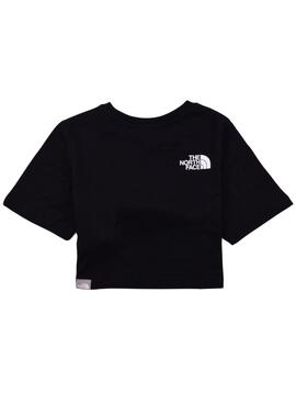 Camiseta The North Face Crop Dome Negro para Niña