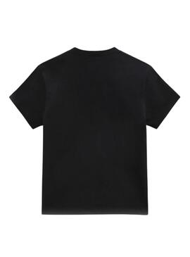 Camiseta Vans Logo Crew Negro para Niña