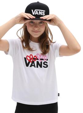 Camiseta Vans Valentines Blanco para Niña