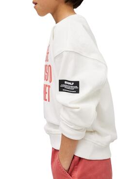 Sudadera Ecoalf Persica Blanco para Niño